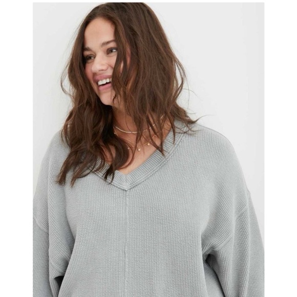 Aerie Gray Sweatshirt - Picture 8 of 8